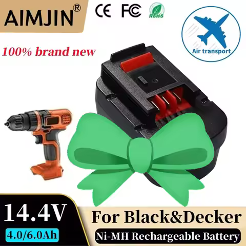 2026 14.4V 4/6ah Rechargeable Tool Battery For Black&Decker A12 A12EX FSB12 FS120B A1712 HP HP12 Ni-