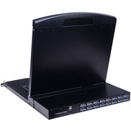 1U Rackmount 17" LCD with 16 port KVM switch, and 16 x 1.8 meter KVM Cable (Model: CL-1716COMBO)
