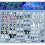 [EVO] CU02   MG 1/100  E.F.ARMY GM SNIPER II GM WATER  SLIDE DECAL  FLUORESCENT