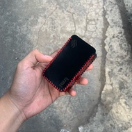 MERAH Black Leather Sleeve Case TRML T200 Red Thread Logo