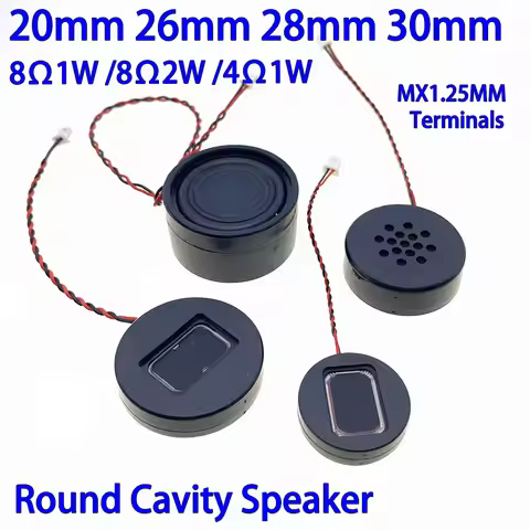 Round Cavity Speaker 20 26 28 30MM 8 ohm1 Watt 4 ohm1 Watt Equipment Instrument Voice Mini Cavity Sp