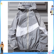HENRY Unisex Jacket Couple men women plus size sports sunscreen jacket windbreaker jaket sukan lelak