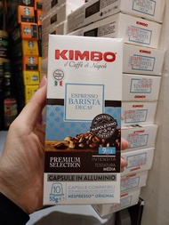 $100／4盒，$300／13盒。Kimbo 100% 鋁製咖啡膠囊。 四款味，內含10 顆膠囊，每顆5.5 克，總重55 克。
咖啡豆為100% 阿拉比卡，
與Nespresso Original 