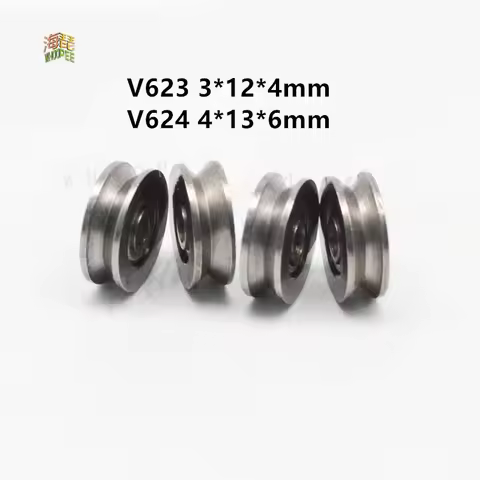 5pcs/lot V623ZZ V624ZZ Groove Roller Wheel Ball Bearings 3*12*4 mm 4*13*6mm Embroidery Machine Pulle