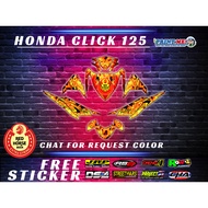 HONDA CLICK 125i RED HORSE DECAL STICKER