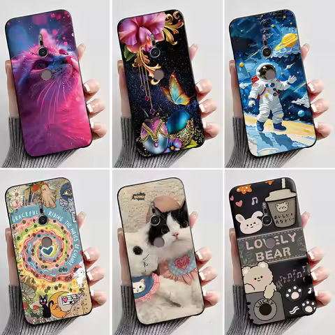 Casing For Sony Xperia XZ2 H8216 H8296 XZ3 H9436 H9493 Case Aesthetic Fashion Cute Cat Shockproof Bl