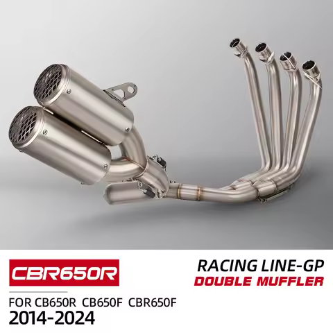 For Honda CBR650R CB650F CB650R CBR650F 2014-2024 Slip-On Motorcycle Exhaust System Modified Front L