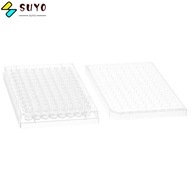 SUYO 1/5Pcs Tissue Culture Plate, 96 Well Flat Bottom Experiment Instrument Tools, Useful  Plastic C