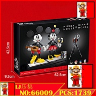 Lj 66009 Mickey Mouse & Minnie Mouse Buildable Characters ( COMPATIBLE 43179 )Building Blocks 乐集 660