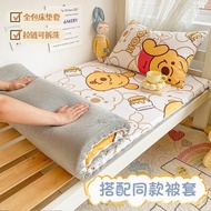 Protective Cover Children Single Mattress Cover Thin Bed Sheet Dormitory Latex Cotton Three-Piece Se