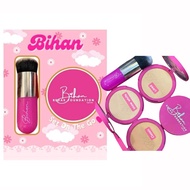 Bihan Bedak Foundation Snow White | Pearl | Classic Free Brush Combo Setting Spray & Argan Oil