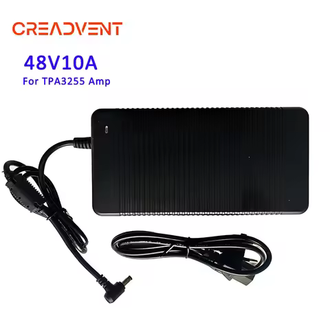 Creadvent Audio 48V 10A DC Power Supply Amplifier Charger Power Adapter for TPA3255 A07/A07 Pro/A07 