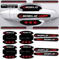 8 Pcs Stiker Pelindung Gagang Pintu Mobil Mobilio Stiker Handle Mobil Honda Mobilio