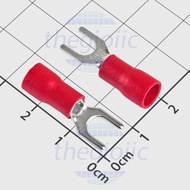 [20 Pieces]- SV3.5-5 Cos Y-shaped Head With Wire Cover 2.63-4.6mm2 Red M5 Screws