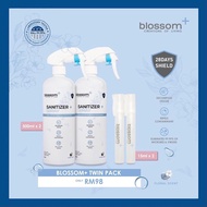 [Ready Stock] Blossom+ Hand Sanitizer Twin pack 500ML x2 + 15ML Pen Sprays Set / Alcohol-Free / blossom+ 28day shield