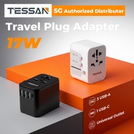 TESSAN - Universal Travel Adapter 17W with USB C Plug Universal Plug Adaptor Travel Essential