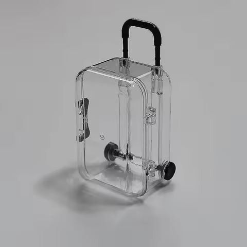 Mini Luggage Storage Box Cute Clear Suitcase Candy Box Creative Wedding Candy Box Small Trolley Case