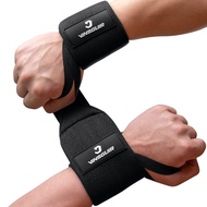 Elastic Wrist Straps for Weightlifting and Working Out, Breathable Wrist Wraps with Thumb Loop and L