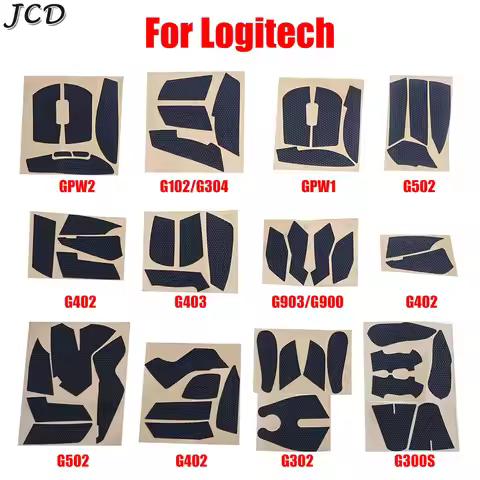 JCD Anti Slip Suck Sweat Mouse Grip Tape Skate Sticker Mouse Foot Stickers For Logitech GPW 1 2 G302