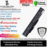 MSI Laptop Battery A32-A15 5200mAh for MSI Akoya E6200 E7220 CR640 CX640 Erazer X6816 Gaming Laptop