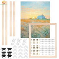 3 Pack 16x20 Inch Wood Canvas Stretcher Bar Set Pine Wood Frame Kit for Oil Painting and Diamond Art