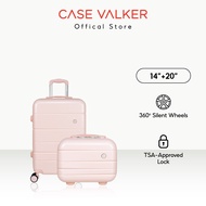 Case Valker Anna 2in1 PC+ABS Hard Case Luggage TSA Lock (20" + 14") Beg Bagasi