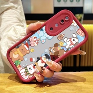 Casing hp for VIVO V40 5G V40 Pro 5G V40 Lite 5G Y200 5G Y300 5G Case Small Snowman Pattern Casing H