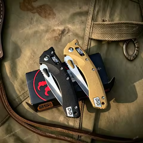 MSI Portable Foldable Knife 8Cr13Mov Steel Treatment Outdoor Camping EDC Fishing Knife Exploration a