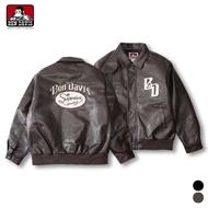 BEN DAVIS BD FAUX LEATHER JACKET No. 8 Ball Snake Military Uniform Patch Zipper 2 Colors