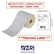 Thermal Label Sticker A6 waybill for shopee 100mm x 150mm (1roll)