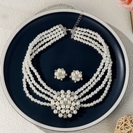 European and American Exaggerated Jewelry Set Luxurious High-End Wedding Dress Accessories Multi-Lay