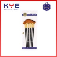 Keep Smiling Artist Fan Brush [ 6pcs Set ] / Painting Fan Brush
