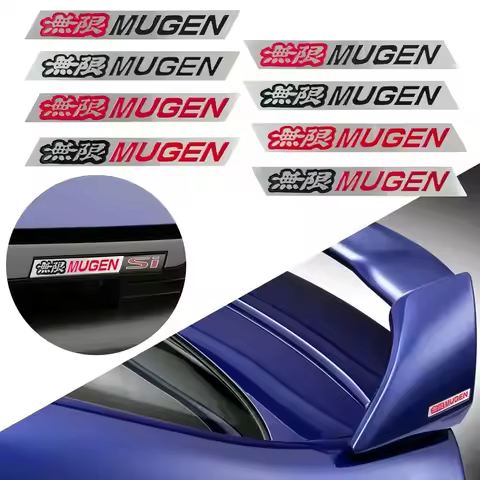 Honda CRV Civic Mugen 3D Aluminum Alloy Mugen Logo Rear Trunk Fender Emblem Badge Car Sticker Decals