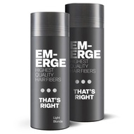 2-Pack Hair Building Fibers, Emerge Hair Loss Concealer and Thickener, Light Brown, Easy to Apply, C