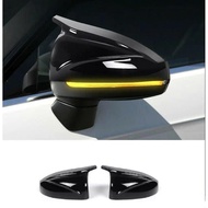 M Look Car Side Mirror Covers Accessories Mirrors Caps Glossy Black for Audi A3 S3 RS3 2014-2020