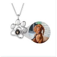 Necklace Cat Paw Dog Brand Limb Palm Imprint Stainless Steel Necklace Cute Pet Animal Imprint