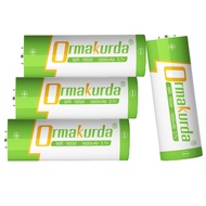 18500 Rechargeable Batteries, 3.7V 1600mAh Li-ion IMR 18500 Battery with Button Top for Solar Garden