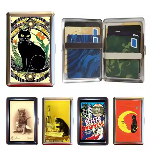 Vintage-Style Vintage Card Case Metal Material Versatile Design Cash Case Multi-function Easy Snap M