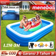 Jumbo children's swimming pool 3.1 meters 3 Rings Thick rubber inflatable swimming pool Large/ Famil