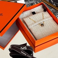 HERMES MINI POP H 黑金項鍊（全新）
