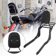 Motorcycle Rear Passenger Detachable Sissy Bar Backrest Pad Luggage Rack Kit Fit for Honda Shadow Aero VT750 2004-2012