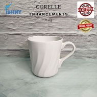 Vintage CORELLE Enhancements swirl white mug with/without saucer