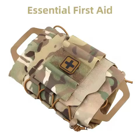 IFAK Pouch Supplies Bag Rapid deployment First Aid Kit Molle Two-pieces system Med Roll Carrier atta