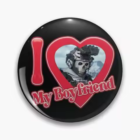 simon riley cod mw2mw3 ghost Pin Buttons Brooches Jewelry Accessory Customize Brooch Fashion Lapel B