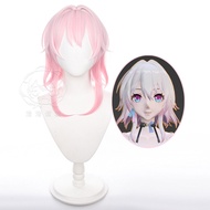 Misscoo March 7th Cosplay Wig Game Honkai Star Rail Cosplay Long Pink Gradient  Heat-resistant Fiber