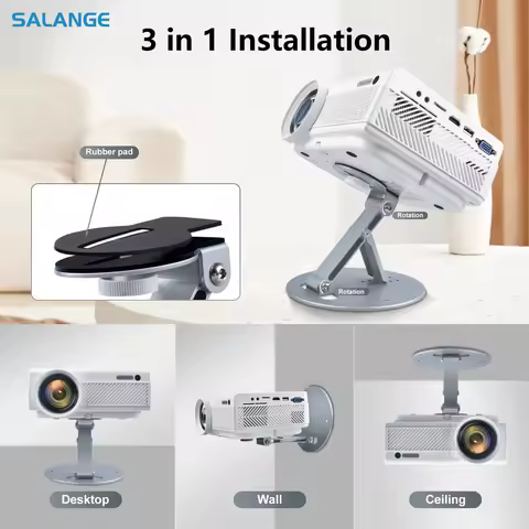 3 in 1 Stand Universal 1/4 Inch Screw Interface Mini Projector Bracket Desktop Projector Holder Tabl