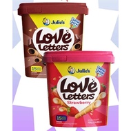 [18individual packs] Julie's Love Letter Chocolate Strawberry Flavour Love Letter Biskut Raya Kuih K