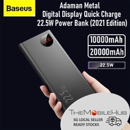 Baseus Adaman 22.5W Metal Digital Display 10000mAh 20000mAh 40000mAh Quick Charge Power Bank Powerbank