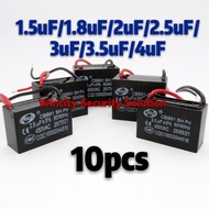 WSS (10PCS) OFFER (1.5/1.8/2/2.5/3/3.5/4UF Fan Capacitor 440V-450V AC