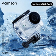 Vamson ซองกันน้ำ60เมตรสำหรับ Insta360 GO 3อุปกรณ์เสริมสำหรับดำน้ำใต้น้ำสำหรับ Insta 360 GO 3กล้องแอคชั่นแคมเมรา
